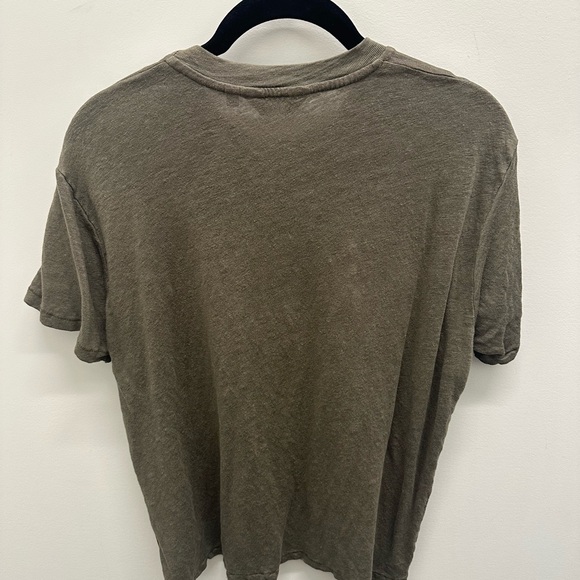 Jamie Haller - Linen Chameleon Tee - Olive - size small - Picture 3 of 5